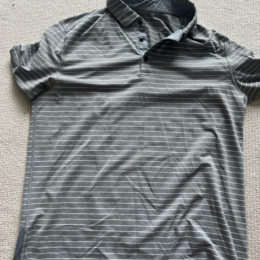 Lululemon Athletica Gray Polo Shirt Athletic Style